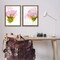 Stupell Industries Blooming Pink Ink Blossom 2 pc Framed Floater Canvas Wall Art Set Design by Jennifer Goldberger